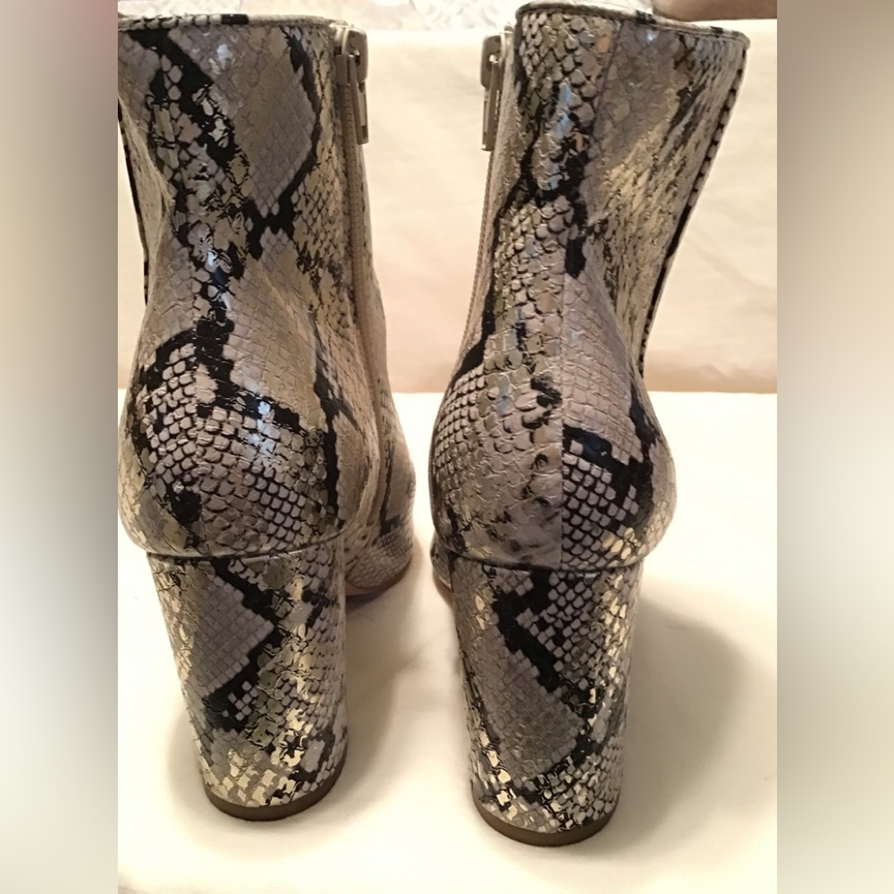 Aldo Snake Print And Metallic Gold Pointed Toe Hi… - image 3